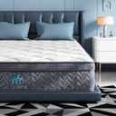 Twin Size Mattress 10 Inch,Twin Mattress in a Box for Cool Sleep Gel Memory Foam Hybrid Bed Mattresses Individual Pocket Springs,Soft&Breathable Comfort Support,Medium Firm Feel,Motion Isolation