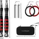 Speed Jump Rope - No-Screw Design, 360 Rotation, Non-Slip Silicone, Weighted, Includes 2 Handles, Portable Fitness Tool for Boxing (Black)