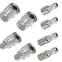 4 Sets NPT 1/4 Inch Quick Connect Pressure Washer Fittings Stainless Steel Quick Connect Kit Male and Female Pressure Washer Adapter Set (Internal Thread, External Thread