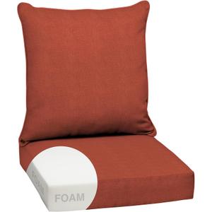 Arden Outdoor Deep Seat Cushion Set, Foam, 24x24, Woven Texture | Olefin Fabric, Sofa, Couch, Conversation Set, Premium High-Density Foam, Never Flattens, Mold and Mildew Resistant