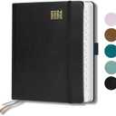Heture Planner 2025,Daily Weekly and Monthly Appointment Book 2025 , Medium Size (6.5" x 8.5"), Hard Cover Calendar Agenda with Hourly Schedule, Monthly Tabs, 100 GSM, Perfect for School Home Office Planning-- Black, Pack of 2