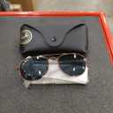 Ray-Ban Rb3735 Bain Bridge Aviator Sunglasses (Rose Gold/Blue)