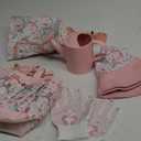 Floral Kids Gardening Set - Toddler Garden Tools, No-Leak Watering Can & Quality Tote Bag - Safe Metal Tools for Kids