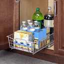 ClosetMaid 11 in. Pull Out Cabinet Organizer, Heavy Duty, Slide Out Pantry Shelves Drawers for Kitchen, Bathroom, Nickel