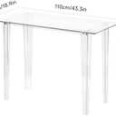 Acrylic Desk, Modern Study Table for HomeOffice-Extended Surface Multi-Purpose Console & EntrywayTable, Sturdy Lightweight Design (42.5-inch, Transparent)