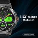Smart Watch, 1.43" AMOLED for Android Phones with Bluetooth Call, Waterproof Rugged, Ultra Long Battery Life, 100+ Sports Modes