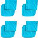 4-Pack Outdoor Cushion Covers – Waterproof & Fade-Resistant Patio Furniture Replacement Slipcovers for Deep Seat Chairs, 24x20 & 24x24x4 Inch (Blue)