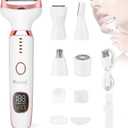 Electric Shaver Razors for Women - 5 in 1 Bikini Trimmer for Women Body Hair Trimmer Facial Hair Removal Cordless Rechargeable Body Shaver for Face Chin Arms Underarm Legs Arms Eyebrow