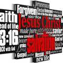 Biufo Jesus Christ Wall Art Pictures, 5 Pieces Christian Quotes Canvas Print, Religious Art Decor, Church Living Room Wall Decor (Large, Wrapped Canvas)