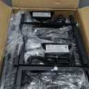 TUTOTAK Nightstand Set of 2, Night Stand with Charging Station, End Table, Bedside Table with Fabric Drawer, Side Table for Livingroom and Bedroom, Black TB01BK0692