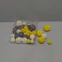DomeStar 24PCS Yellow Decorative Balls for Bowl Centerpiece, 2 Inch Rattan Balls Bowl Fillers Decor - Wicker Twig Orbs Spheres, Wedding Home Vase Table Decor