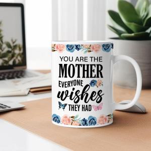 Hijie Mom Coffee Mug - Mom Gifts From Daughter Son Husband, Appreciation Gifts for Mother, Best Mother Mug, 11 Oz Ceramic Cup