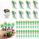 Sayglossy 50 Sets Dumpster Fire Pens Gifts Bulk, Funny Dumpster 4-in-1 Multicolor Ballpoint Pen Desk Accessories with Positive Cards for Employee Coworker Teacher Office Party Supplies
