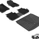 3W Floor Mats(with Carpet) & Cargo Liner Fit for Honda CR-V 2023 2024 2025 2026 TPE All Weather Waterproof Custom Fit Automotive Floor Liners and Carpet for Honda CR-V, Black(Include Hybrid)