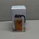 AOZITA 64 oz Glass Pitcher with Lid - 2 Quart Mason Jar Pitcher with Filter Lid, Wide Mouth Jar Leak-proof Water Jug, Heavy Duty Glass Container for Water, Juice, Milk, Tea, Iced Coffee, and Drinks