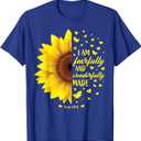 Christian Bible Verse Gifts Women Teen Girls Cute Sunflower T-Shirt, S
