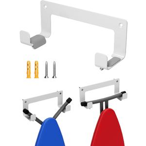 Ironing Board Holder Wall Mount Stainless Steel, Y T Leg Ironing Board Hanger Wall Mount for Laundry Room, Iron Board Hooks for Wall Heavy Duty, White (1 Pc-standard)