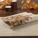 Thanksgiving Table Runner Fall Pumpkin Maple Leaves Table Runner Washable Non-Slip Heatproof Woven Seasonal Dining Table Decoration 12 x 70 Inch (Light Yellow6)
