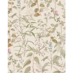 Peel and Stick Wallpaper - 17.7x 118.11 Inch Self Adhesive Removable Wallpaper - Vintage Floral Botanical Leaves Pattern - Easy Install No Glue - Waterproof Vinyl for Kitchen Bathroom Bedroom Decor (Cream)