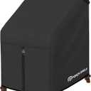 Porch Shield Patio Stackable Chair Covers - Waterproof Outdoor Stack of Chair Cover - 27W x 33D x 46H inch, Black