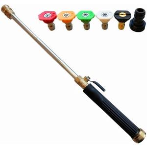 Upgraded Pressure Washer Wand, Brass Water Jet Nozzle for Garden Hose, Hydro Hose Quick Connector, Cleaning Watering Sprayer for Patio Lawn Paver Pool Car Window Glass