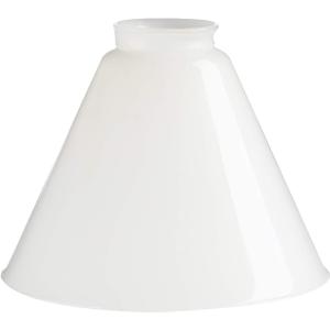 Permo Lighting Fixture Replacement Funnel Flared White Glass Shade