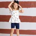 monica + andy Organic Bicycle Shorts (Blue, 14)