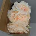 98 Pcs Artificial Flowers Bouquet Assorted Faux Flowers Heads with Stem Eucalyptus Leaves Silk Floral Table Centerpiece for DIY Wedding Party Wreath Home Decor(Champagne Color)