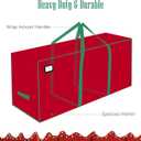 Cosy Family 7.5 ft Christmas Tree Storage Bag - Durable Heavy Duty Extra Large Artificial Xmas Holiday Tree Bag with Reinforced Handles and Dual Zippers Wide Opening - Red