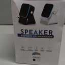 Wireless Induction Speaker 5in1 Bluetooth Speaker with Phone Holder, Surround Sound, 3500mAh, 8 RGB Ambient Lights, 360° Adjustable Stand, Holder for iPhone/Android/iPad Gifts for Men Women (White)