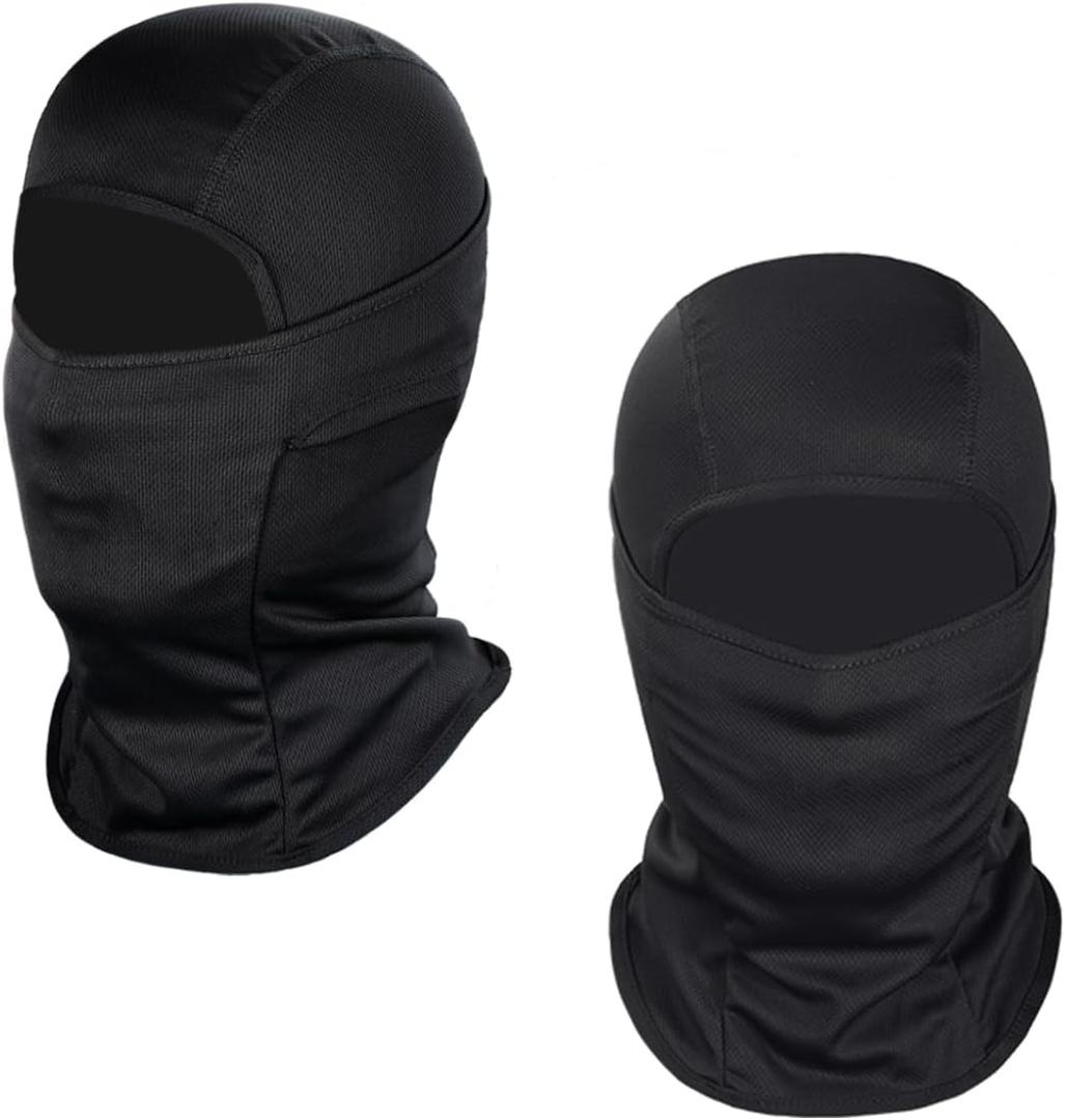 Achiou Ski Mask for Men Women, Balaclava Face Cover, Shiesty Mask UV Protector Lightweight for Motorcycle Snowboard (Black)