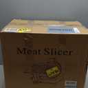 Meat Slicer10-inch 340W Home Use and for Commercial Electric Food Slicer with Chromium-plated Steel Blade and Built-in Sharpening Stone Easy to Clean Adjustable Thickness Cuts Meat Bread and Cheese