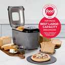 West Bend Hi-Rise Bread Maker Machine Programmable 12 Programs Including Gluten Free & 3 Loaf Sizes and Crust Colors with Traditionally-Shaped Horizontal Bread Pan with Dual Knead Blades, 3-Lb, Gray