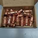 WHK 1/2" Copper Press Propress x 1/2" Pro Press Coupling Adater Fittings 8 Packs with 90 Degree Elbow 4 Packs use for Connect From Cooper to Cooper Pipe(Lead-Free,No Stop)
