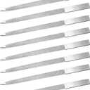 8 Pack Diamond Nail File 7 inch Metal Fingernail Files, Stainless Steel Double Side Nail File for Salon Home and Travel Men Women
