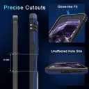 DEERLAMN Case for Google Pixel 9A with Slide Camera Cover+Screen Protector (1 Pack), Rotated Ring Kickstand Military Grade Shockproof Protective Cover-Navy Blue