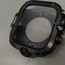 Goton Rugged Case and Band Kit with Screen Protector for Apple Watch 46mm, Compatible with Apple Watch Series 11/10, Full Body Shockproof Metal+PC Bumper Cover with Silicone Band, Black