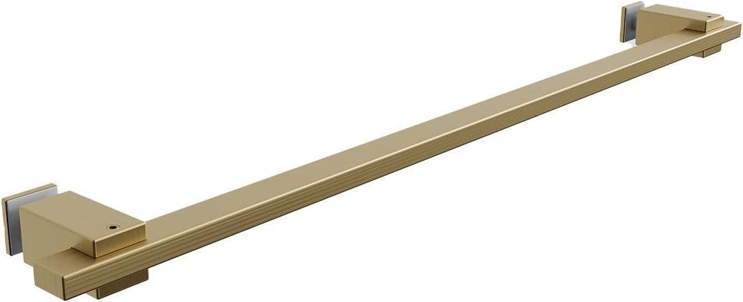 Adjustable Shower Door Handle, 304 Stainless Steel Pull Bar, Replacement Shower Handle, Fits Hole Diameter ≥8mm, Modern Towel Bar & Grab Rail for Bathroom - Brushed Gold (1 Handle Only)