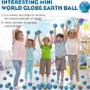 Vinsot 60 Pack Globe Squeeze Balls Bulk 2.5 Inch Mini Globe Stress Balls Earth Bouncy World Earth Relief Stress Toys for Finger Exercise School Classroom Office Party Favors(Classic,Blue)
