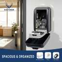 Wall Mount Key Lock Box Outdoor Key Lock Box with Resettable Combination Lock Boxes for keys Wall Mounted Key Safe Boxes for Outside, Garage, Home, Office