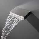 Waterfall Tub Spout Bathtub Spout for Bathtub Faucet SUS304 Stainless Steel & Solid Brass Bathroom Tub Faucet Replacement High Flow Shower Spout Brushed Nickel Wall Mount, TS1-BN