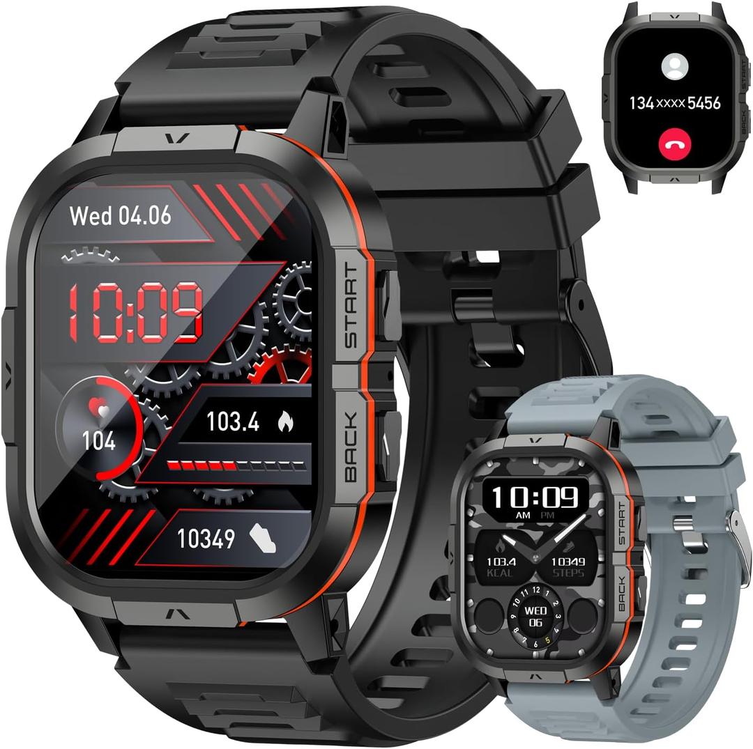Smart Watch for Men Fitness Tracker: Military Waterproof Make Answer Call Digital Mens Watches Running Step Pedometer Smartwatch Android Phone iPhone Samsung Compatible Sleep SpO2 Heart Rate Monitor, 
Connectivity Technology	Bluetooth