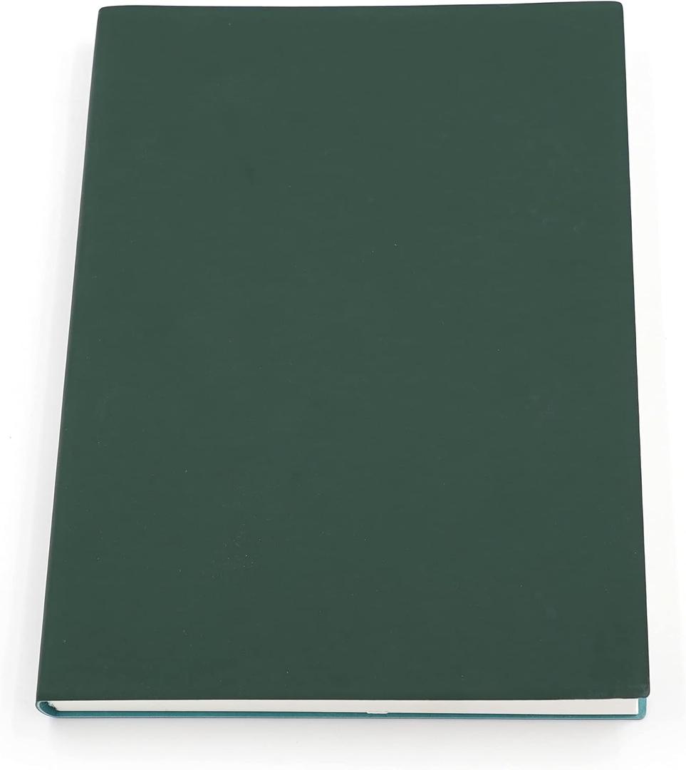 Large Thick Journal Notebook, Blank Papers, A4 8.4x11.4 inches, 416 Pages, Soft Faux Leather Cover Sketchbook for Writing Drawing (Green, Plain) (Green, Plain, 416Pages)