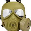 Airsoft Tactical Protective Mask M88 Helmet Full Face Eye Protection Skull CS Mask Adjustable Strap One Size fits All Airsoft BB Gun CS Game Party