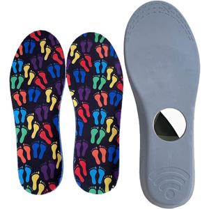 Insoles for Airtag Hidden Holder Protective Insoles Track Your Steps and Shoes Design Comfort & Discreet Footwear for Kids(195-210mm Kid 13.5-Big Kid 2) (Gray)