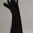 JOMOCARE Cosplay Gloves Long Tight Strech Gloves for Cosplay Costume Green Screen (Black)