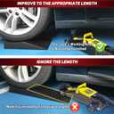 ROBLOCK Car Ramps for Lift and Vehicle Maintenance, Portable Low Profile Car Ramps for Garage, Heavy Duty Tire Ramps for Low Chassis Cars and Support Jack, 17.5''x10''x3.14'', 2 PCS