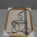 Coffee Wire Linen Art 11x14in