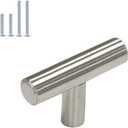 homdiy Cabinet Knobs Brushed Nickel Drawer Knobs - HD201SN 50Pack Metal Cabinet Door Knobs Single Hole T Cabinet Knobs