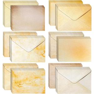 Best Paper Postcards 60 Pack Blank Cards and Envelopes 5x7 In - Vintage Style Stationery for Card Making, Party Invitations, Announcements, Scrapbooking (6 Designs)